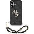 Husa de protectie Guess Hardcase 4G Classic Logo with Strap (GUHCP17SP4GMGSK) compatibil cu iPhone 17, Negru