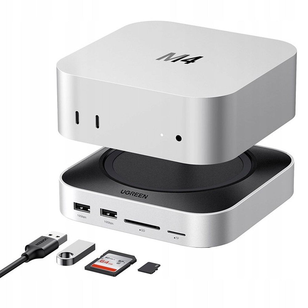 Hub Ugreen CM841 (65487), USB-C la 5x USB / 2x USB-C / SD-TF / M2 NVMe, 10Gbps, Gri