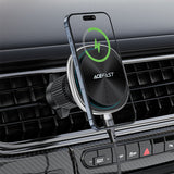 Suport Acefast with Wireless Charging (D41), for Air Vent, Magnetic Grip, USB-C, 15W, for 4.7 - , Argintiu
