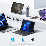 Hub Ugreen CM512 (45320), USB-C to 2x USB-C / 2x USB / RJ45, 10Gbps, Gri