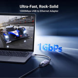 Adaptor Ugreen Ethernet Adapter CM209 (50922), USB to RJ45 LAN Port, Plug & Play, Universal, LED, 1000Mbps, 1Gbps, 10cm, Gri