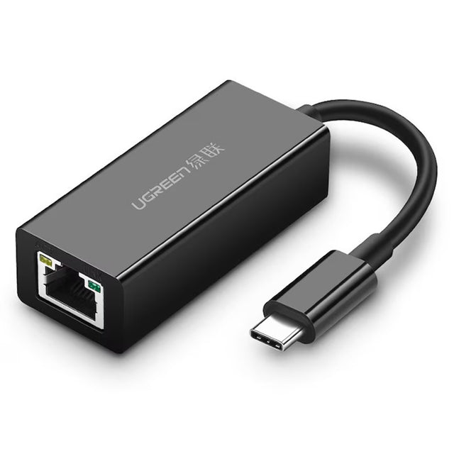 Adaptor Ugreen Ethernet Adapter US236 (50307), USB-C to RJ45 LAN Port, Plug & Play, Windows, macOS, 1000Mbps, Negru