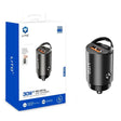 Incarcator Lito Car (IN-C03), 1x USB, 1x Type-C, 30W, Fast Charging, Ultra-Mini & Sleek Design, Universal, Negru