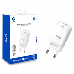 Incarcator Lito (LC11), Type-C Output, PD30W, GaN, Real Time Protection, EU Plug, Alb
