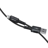 Cablu Acefast (C4-02), Fast Charging, USB to Lightning, 2.4A, Aluminum Alloy, 1.8m, Negru
