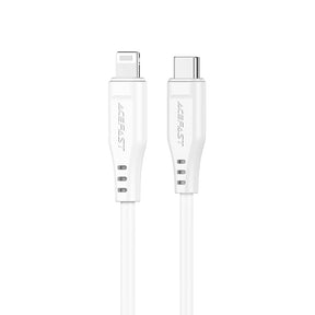 Cablu Acefast (C3-01), Type-C to Lightning, 30W, 3A, Fast Charging, 1.2m, Alb
