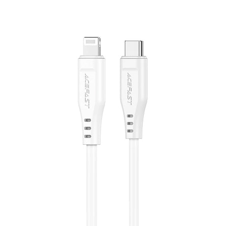Cablu Acefast (C3-01), Type-C to Lightning, 30W, 3A, Fast Charging, 1.2m, Alb