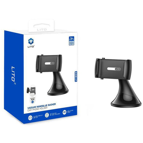 Suport Lito Nano Glue Sucker (LT-W09), for Dashboard, Windshield, No-slip, No-drill, 360°, Ultra-Lightweight, Gri