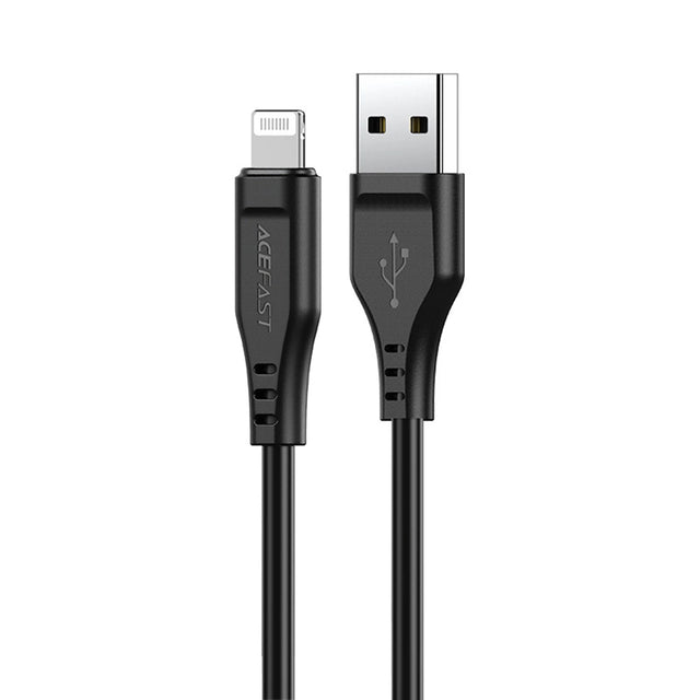 Cablu Acefast (C3-02), USB to Lightning, 2.4A, 480Mbps, MFi Certification, 1.2m, Negru