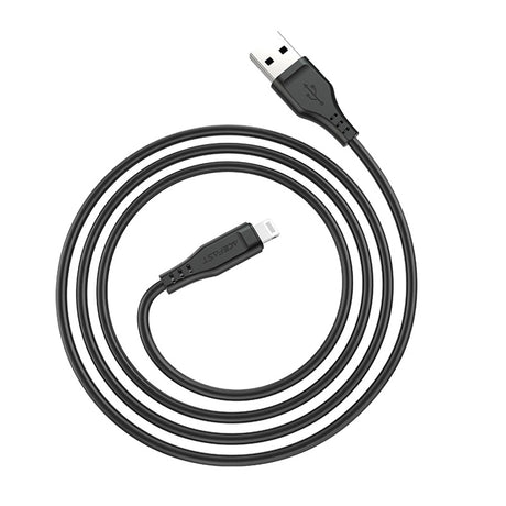 Cablu Acefast (C3-02), USB to Lightning, 2.4A, 480Mbps, MFi Certification, 1.2m, Negru