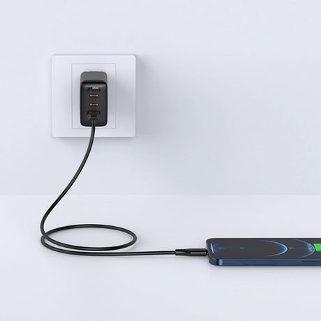 Cablu Acefast (C3-02), USB to Lightning, 2.4A, 480Mbps, MFi Certification, 1.2m, Negru