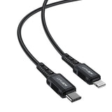 Cablu Acefast (C4-01), Fast Charging, Type-C to Lightning, 30W, 3A, Aluminum Alloy, 1.8m, Negru