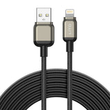 Cablu Lito (LD17), USB to Lightning, Fast Charging, Braided Nylon, Negru