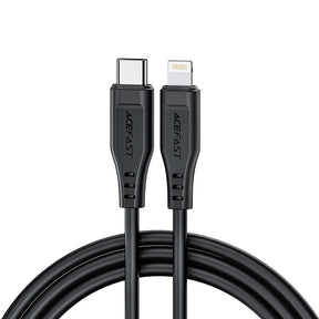 Cablu Acefast (C3-01), Type-C to Lightning, 30W, 3A, Fast Charging, 1.2m, Negru