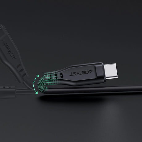 Cablu Acefast (C3-01), Type-C to Lightning, 30W, 3A, Fast Charging, 1.2m, Negru