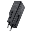Incarcator Acefast Travel Adapter (Z7), GaN, Type-C, EU, UK, AU, US, PD30W, Multifunctional Fast Charger, Mini Design, Negru