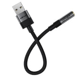 Adaptor Acefast Audio Adapter (J13), USB Male to Jack 3.5mm Female, Plug & Play, High-fidelity Sound, No Delay, 15cm, Negru