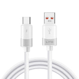 Cablu Lito Liquid Silicone (LD07), USB to Type-C, Fast Charging, Anti-freeze, Anti-fire, Alb