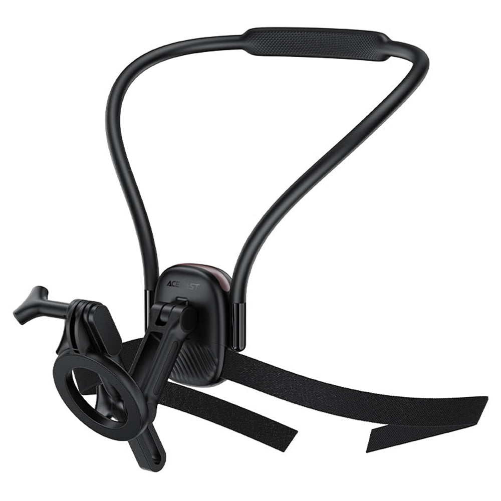 Suport Acefast Neck Phone (E32), Magnetic Grip for GoPro, Phone, 360° Adjustable, Secure Fit, Strong Magnets, Negru