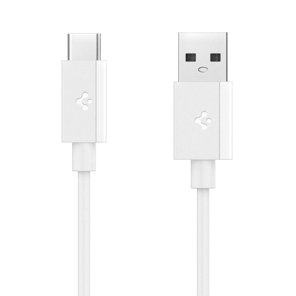 Cablu Spigen Essential EB6010AC (ACA08715), Fast Charging, USB to Type-C, 60W, 480Mbps, 1m, Alb
