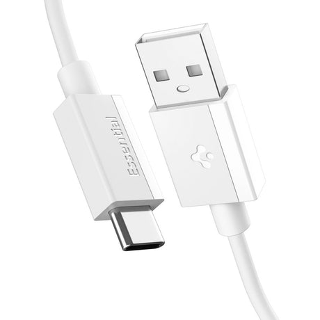 Cablu USB–USB-C Spigen, 60 W, 1 m, alb