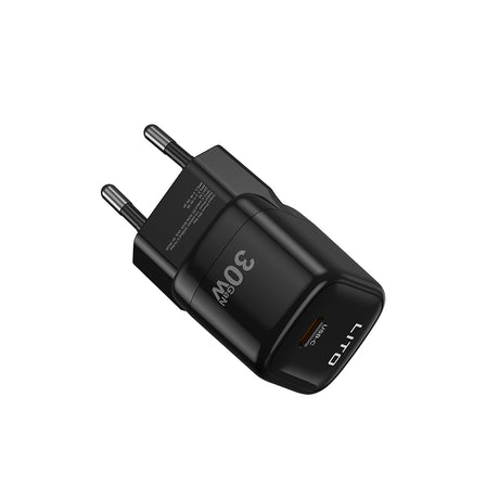 Incarcator Lito (LC11), Type-C Output, PD30W, GaN, Real Time Protection, EU Plug, Negru