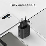 Incarcator Lito (LC15T), with Type-C Cable Included, Type-C, USB Output, PD20W, GaN, PC Fireproof, EU Plug, Negru