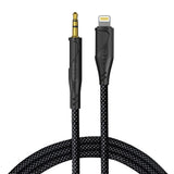 Adaptor Lito Audio Cable Adapter (LA02), Lightning to Jack 3.5mm, Zero Signal Loss, Nylon-braided, 1m, Negru