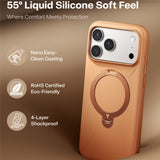 Husa de protectie Torras QPRO Silicone Series compatibil cu iPhone 17 Pro, Portocaliu