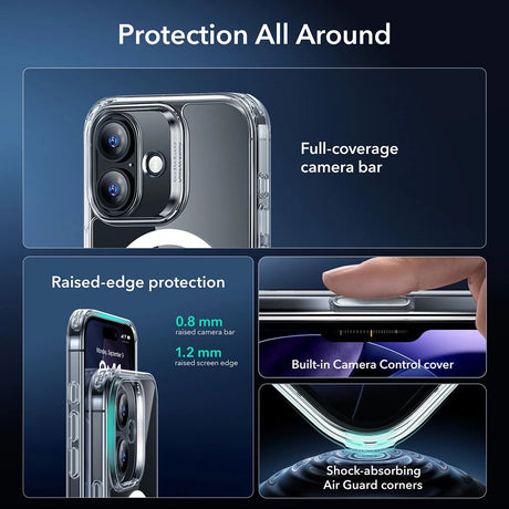 Folie de protectie ESR Classic Hybrid HaloLock compatibil cu iPhone 17, Transparent