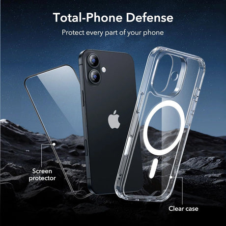 Folie de protectie ESR Classic Hybrid HaloLock compatibil cu iPhone 17, Transparent