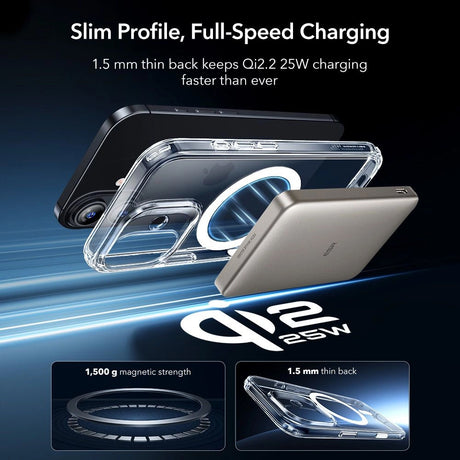 Folie de protectie ESR Classic Hybrid HaloLock compatibil cu iPhone 17, Transparent