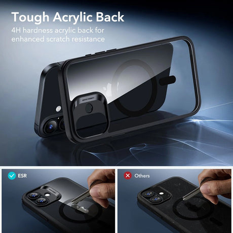 Folie de protectie ESR Classic Hybrid HaloLock compatibil cu iPhone 17, Transparent Black