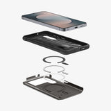 Husa de protectie Spigen Slim Armor MagSafe (ACS10230) compatibil cu Samsung Galaxy S25 FE, Gunmetal
