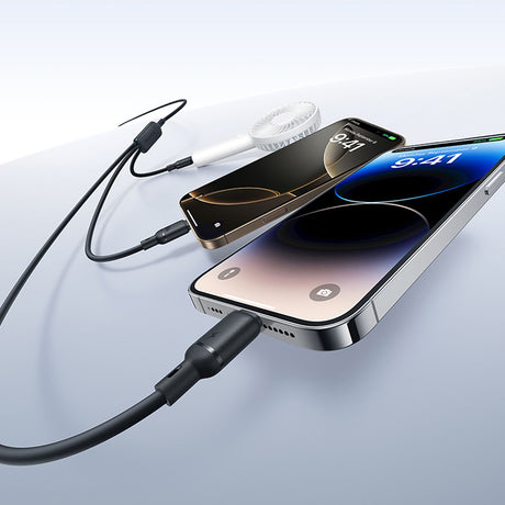 Cablu Baseus Silky (P10377705123-00), Fast Charge, USB to USB-C, Lightning, Micro-USB, 100W, 480Mbps, 1.5m, Negru
