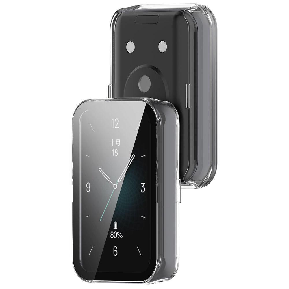 Folie de protectie smartwatch Techsuit Defense360 Pro + Screen Protector compatibil cu Honor Band 10 / Band 9, Transparent
