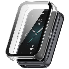 Folie de protectie smartwatch Techsuit Defense360 Pro + Screen Protector compatibil cu Honor Band 10 / Band 9, Transparent