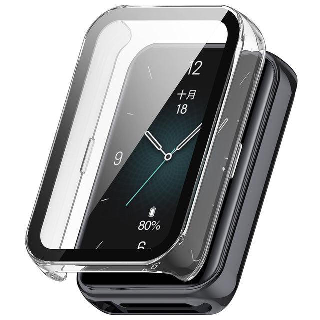 Folie de protectie smartwatch Techsuit Defense360 Pro + Screen Protector compatibil cu Honor Band 10 / Band 9, Transparent