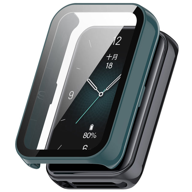 Folie de protectie smartwatch Techsuit Defense360 Pro + Screen Protector compatibil cu Honor Band 10 / Band 9, Deep Teal