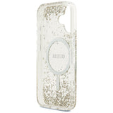 Husa de protectie Guess Resin Bottom Glitter MagSafe (GUHMP17SRGRGED) compatibil cu iPhone 17, Auriu
