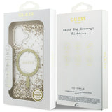 Husa de protectie Guess Resin Bottom Glitter MagSafe (GUHMP17SRGRGED) compatibil cu iPhone 17, Auriu