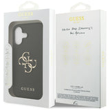 Husa de protectie Guess Hardcase 4G Grained Big and Classic Logo (GUHCP17SPGT4MBK) compatibil cu iPhone 17, Negru