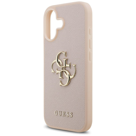 Husa de protectie Guess Hardcase 4G Grained Big and Classic Logo (GUHCP17SPGT4MBP) compatibil cu iPhone 17, Roz
