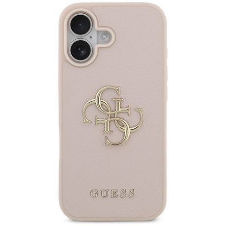 Husa de protectie Guess Hardcase 4G Grained Big and Classic Logo (GUHCP17SPGT4MBP) compatibil cu iPhone 17, Roz