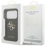 Husa de protectie Guess Hardcase 4G Grained Big and Classic Logo (GUHCP17LPGT4MBK) compatibil cu iPhone 17 Pro, Negru