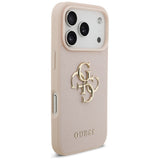 Husa de protectie Guess Hardcase 4G Grained Big and Classic Logo (GUHCP17LPGT4MBP) compatibil cu iPhone 17 Pro, Roz