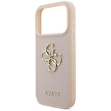 Husa de protectie Guess Hardcase 4G Grained Big and Classic Logo (GUHCP17LPGT4MBP) compatibil cu iPhone 17 Pro, Roz