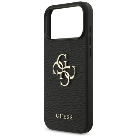 Husa de protectie Guess Hardcase 4G Grained Big and Classic Logo (GUHCP17XPGT4MBK) compatibil cu iPhone 17 Pro Max, Negru