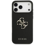 Husa de protectie Guess Hardcase 4G Grained Big and Classic Logo (GUHCP17XPGT4MBK) compatibil cu iPhone 17 Pro Max, Negru
