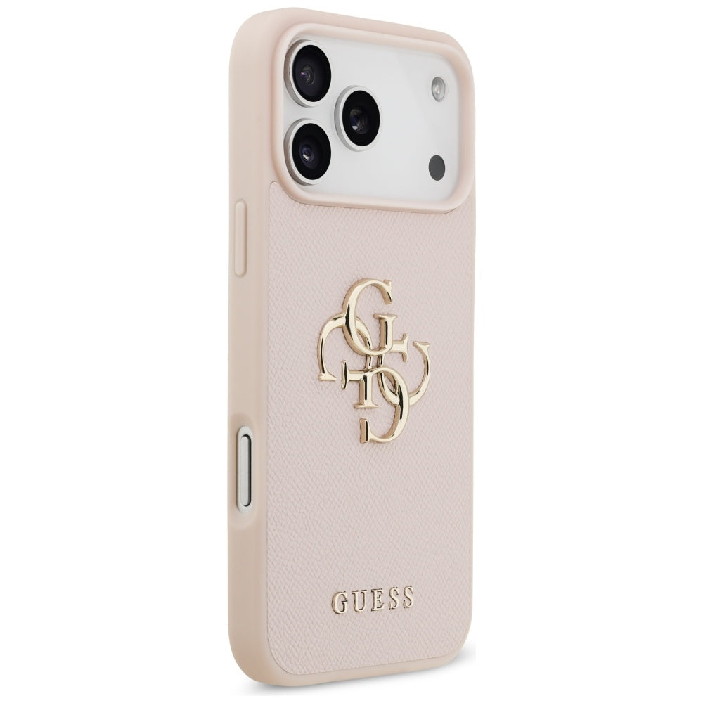Husa de protectie Guess Hardcase 4G Grained Big and Classic Logo (GUHCP17XPGT4MBP) compatibil cu iPhone 17 Pro Max, Roz